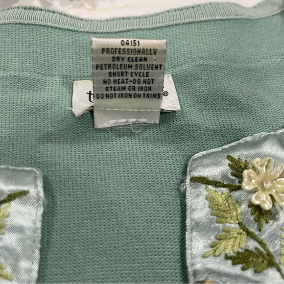 Together Aqua Cardigan with Bead Sequin and Embroidery Detail - Picture 7 of 10